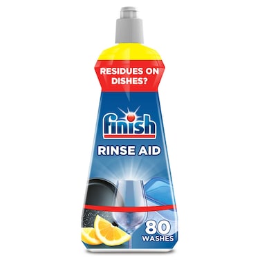 Finish Dishwasher Rinse Aid, Lemon Sparkle Scent, 400ml