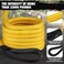 7/8" x 30ft Tow Rope, 4x4 Kinetic Recovery Rope Kit with 2 Shackle Ropes, Heavy-Duty Vehicle Recovery Rope for Truck, SUV, ATV Off Road, High-Visibility