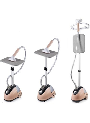 MGPGNOV Garment Steamer for clothes 2000W With Height Adjustable Ironing Board, 40 Second Heating Time,2 litre Tank,Heat Insulated Steam Hose (khaki)