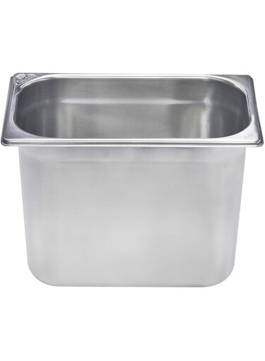 Raj Steel GN Pan Silver, 265X162Xx200 MM - Gastronorm Pan , Catering Pan , Food Warmer Pan , Food Storage Container