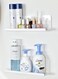 Wall Shelf, No Drilling, Acrylic Shelf, Pack of 2, Floating Shelf, White, 30 cm, Kitchen Shelf, Hanging for Gluing, Floating Bookcase, Picture Strip, Adhesive Shelf Bathroom, Wall Shelf
