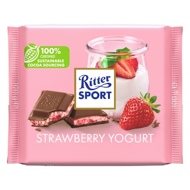 Ritter Sport Strawberry Yogurt Chocolate, 100g