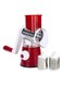Rotary Grater With 2 Blades Red/White/Silver