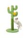 OFRANK Cat Scratching Post - The Original Cactus Cat Scratcher Made of Natural Sisal with Teaser Ball Toy for All Ages, Indoor Outdoor Cats, Kittens and Adults