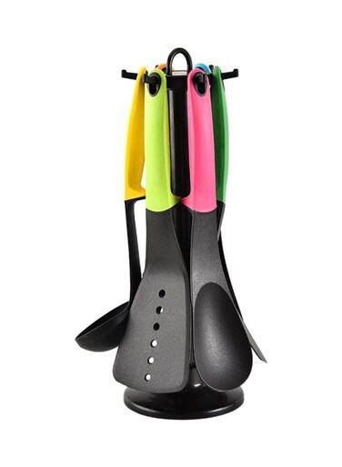 6-Piece Nylon Cooking Utensil Multicolour 9x31cm