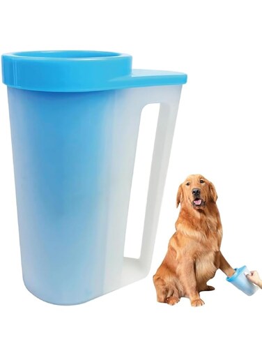 Masroo Dog Paw Cleaner for Dogs,Dog Paw Washer with Handle,Portable Pet Paw Cleaner, Large, Blue