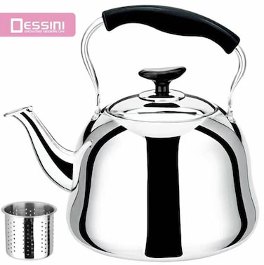 Dessini Stainless Steel Tea Kettle With Strainler 3L