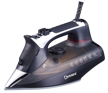 Dessini Ceramic Steam Iron, SI7007, 350ml, 2200W, Black/Silver