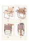Dessini Portable Folding Camping Chair Lightweight Durable Picnic Fishing Chair beige/gold