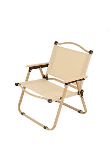 Dessini Portable Folding Camping Chair Lightweight Durable Picnic Fishing Chair beige/gold