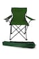 Dessini Foldable Camping Chair /Picnic Chair/Beach Chair/Out Door Chair Hand Support With Cup Holder With Carry Bag (Green)