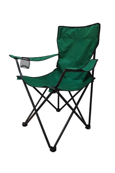 Foldable Camping Chair /Picnic Chair/Beach Chair/Out Door Chair Hand Support With Cup Holder With Carry Bag (Green)