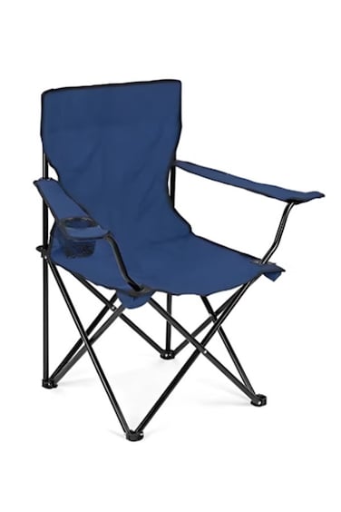 Dessini Foldable Camping Chair /Picnic Chair/Beach Chair/Out Door Chair Hand Support With Cup Holder With Carry Bag (Blue)