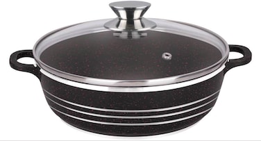 Dessini non stick Granite fry pan28Cm black - Pfoa Free Oven Safe-Multi Layer