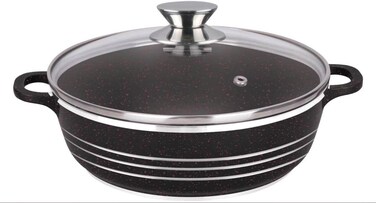 Dessini non stick Granite fry pan 40Cm black - Pfoa Free Oven Safe-Multi Layer