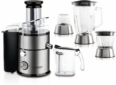 Dessini 4 in 1 juicer &amp; blender with 85mm big diameter feed tube 222 1000W