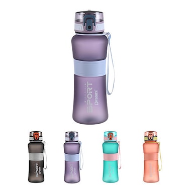 Sports 650ml Water Bottle , BPA Free, Leak Proof  For Sport ,Fitness, Gym , Picnic, 100purple