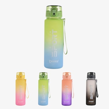 Sports 650ml Water Bottle, BPA Free, Leak Proof  For Sport ,Fitness, Gym , Picnic, 200Blue/green