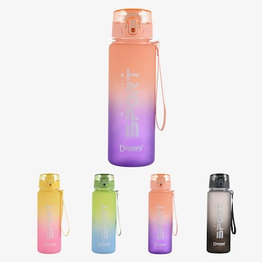 Sports 650ml Water Bottle, BPA Free,  Leak Proof  For Sport ,Fitness, Gym , Picnic, 200purple/orange