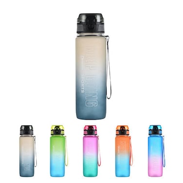 Sports 850 ml Water Bottle, BPA Free,  Leak Proof  For Sport ,Fitness, Gym , Picnic 300black/grey