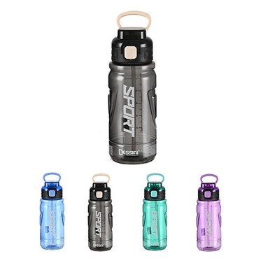 Sports 800 ml Water Bottle, BPA Free, Leak Proof  For Sport ,Fitness, Gym , Picnic, 600black