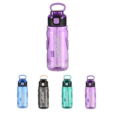 Sports 800 ml Water Bottle, BPA Free, Leak Proof  For Sport ,Fitness, Gym , Picnic, 600purple