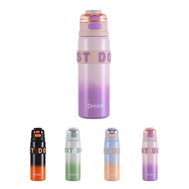 Stainless steel Water Bottle 720ml, Leak Proof  For Sport ,Fitness, Gym , Picnic, 900Purple