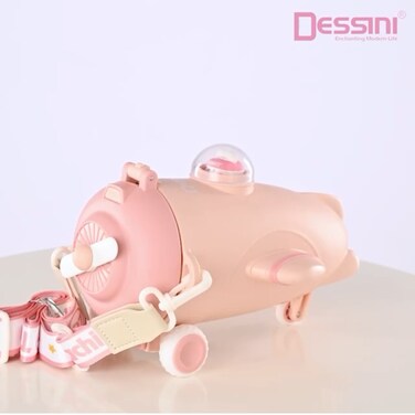 Dessini 550ml kids water bottle, BPA free, leak proof 800pink