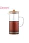 Dessini 1000ml Borosilicate Glass french press with Bamboo Lid, stainless steel filter KD560