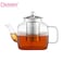 Dessini 1000ml Glass Heat Resistant Teapot , Borosilicate Tea Kettle with Removable Infuser Strainer for Microwavable and Stovetop KD540
