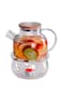 Dessini 1000ml Borosilicate Glass Teapot with Bamboo Lid and Tea Warmer KD550
