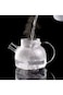 Dessini 1000ml Borosilicate Glass Teapot with Bamboo Lid and Tea Warmer KD550