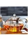 Dessini 1000ml Glass Heat Resistant Teapot , Borosilicate Tea Kettle with Removable Infuser Strainer KD520