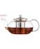 Dessini 1000ml Glass Heat Resistant Teapot , Borosilicate Tea Kettle with Removable Infuser Strainer KD520