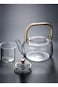 Dessini 1000ml Glass Teapot with glass filter and Bambo handle  KD530