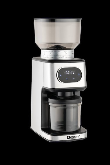 Dessini Electric Coffee Beans Grinder DK6565, Conical Burr coffee grinder, 180W, Black/Stainless Steel