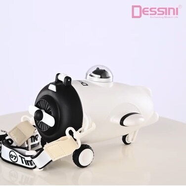 Dessini 550ml kids water bottle 800black/grey