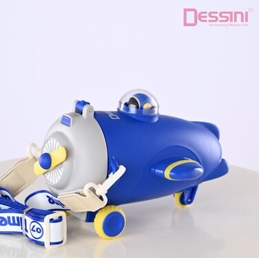 Dessini 550ml kids water bottle 800grey/blue