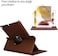 Muzz Tab S9 case 360&deg; Rotating Case for Samsung Galaxy Tab S9, Multi-Angle Swiveling Slim Cover, Auto Wake/Sleep, PU Leather Hard Back, Shockproof (Brown)