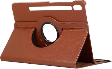 Muzz Tab S9 case 360&deg; Rotating Case for Samsung Galaxy Tab S9, Multi-Angle Swiveling Slim Cover, Auto Wake/Sleep, PU Leather Hard Back, Shockproof (Brown)