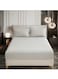Bedding Fitted Sheet 2-Pcs Twin Size Solid Bed Sheet Set Fits(120x200CM) With Pillowcases And 30 CM Extra Deep Brushed Microfiber Bed Sheet,Granite