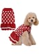 Dog sweater dress vest suitable for women and girls, warm dog pullover knitted clothing for winter, pet sweater, red dog princess knitted sweater dress (Red, M)