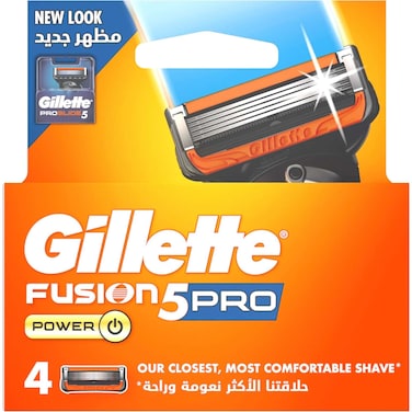 Gillette Fusion ProGlide Power Razor Blades, 4PCS