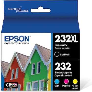 Epson 232 Claria Ink High Capacity Black &amp; Standard Color Cartridge Combo Pack (International Version)