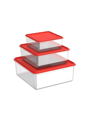 EZY Food Storage Containers Pack Red