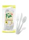 Fun Heavy-Duty Transparent Cutlery Set Spoons Knives Forks set Disposable Cutlery Set Plastic Cutlery Disposable Spoons Disposable Fork Plastic Spoon Heavy Duty Plastic Utensils (Pack of 18)