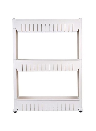 Dubai Gallery 3-Tier Storage Tower Rack Shelf With Wheel White 5Kg