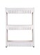 Dubai Gallery 3-Tier Storage Tower Rack Shelf With Wheel White 5Kg