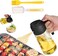 Oil Spray Bottle for Kitchen, Oil Sprayer for Air Fryer, Olive Dispenser with 2 Cleaning Brush, 2 in 1 Premium Glass Canola Oil Mister Bottles for Salad, BBQ, Cooking Appliances, (16oz/470ml) (Black)