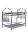 2-Layer Stainless Steel Wall Hanging Dish Rack Silver 54x25.2x37.8cm